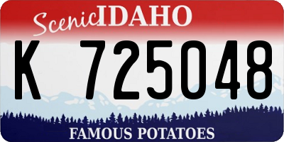 ID license plate K725048