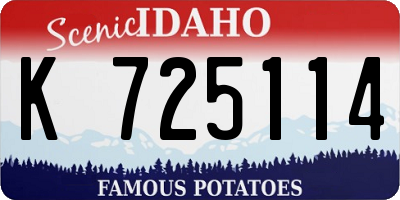 ID license plate K725114