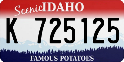 ID license plate K725125