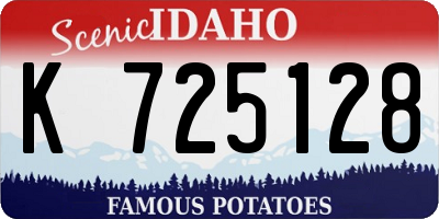 ID license plate K725128