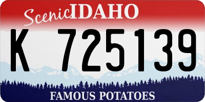 ID license plate K725139