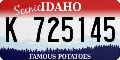 ID license plate K725145