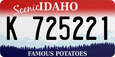 ID license plate K725221