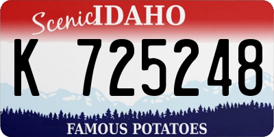 ID license plate K725248