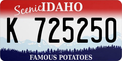 ID license plate K725250