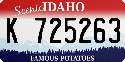 ID license plate K725263