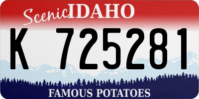 ID license plate K725281