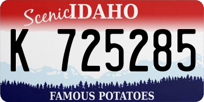 ID license plate K725285