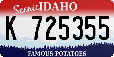 ID license plate K725355