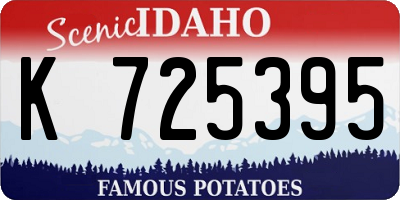 ID license plate K725395