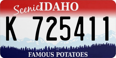 ID license plate K725411