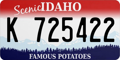 ID license plate K725422
