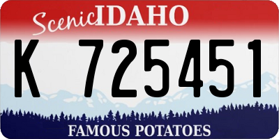 ID license plate K725451