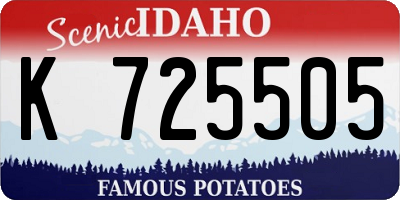 ID license plate K725505