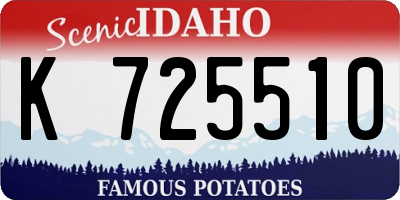 ID license plate K725510