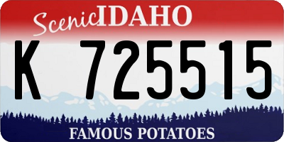 ID license plate K725515