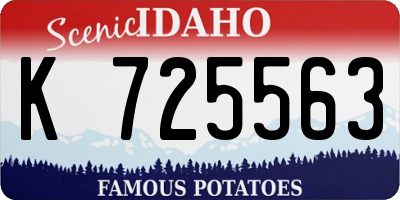 ID license plate K725563