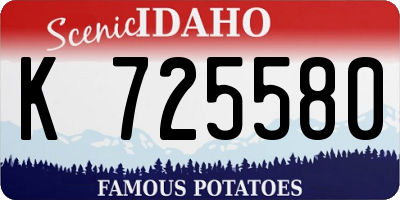 ID license plate K725580