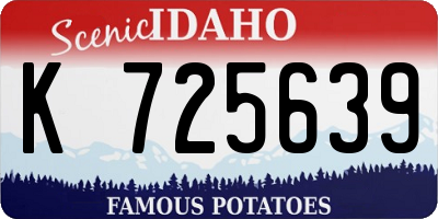 ID license plate K725639