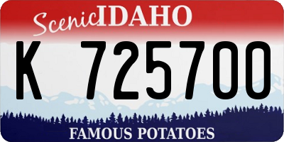 ID license plate K725700