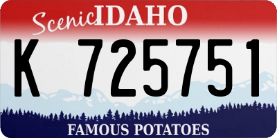 ID license plate K725751
