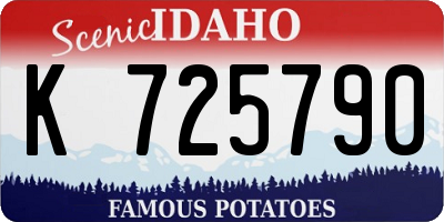 ID license plate K725790