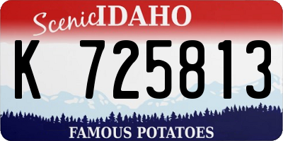 ID license plate K725813