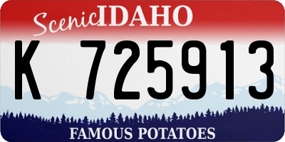 ID license plate K725913