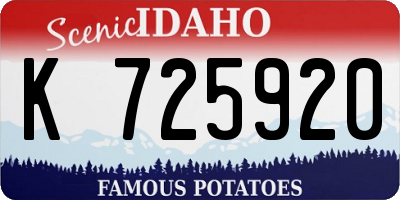 ID license plate K725920