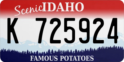 ID license plate K725924