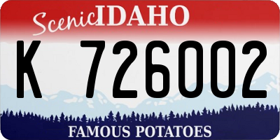 ID license plate K726002