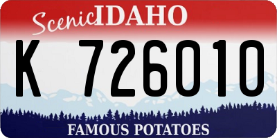 ID license plate K726010