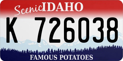 ID license plate K726038