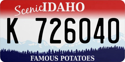 ID license plate K726040