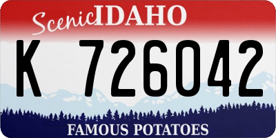 ID license plate K726042