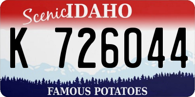 ID license plate K726044