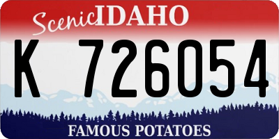 ID license plate K726054