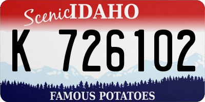 ID license plate K726102