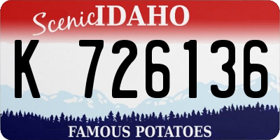 ID license plate K726136