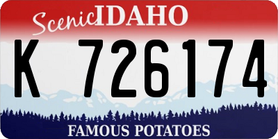 ID license plate K726174