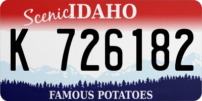 ID license plate K726182