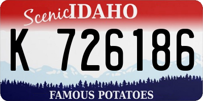 ID license plate K726186