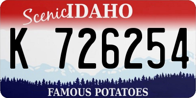ID license plate K726254