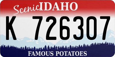ID license plate K726307