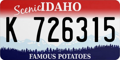 ID license plate K726315