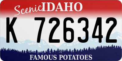 ID license plate K726342