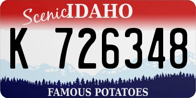 ID license plate K726348