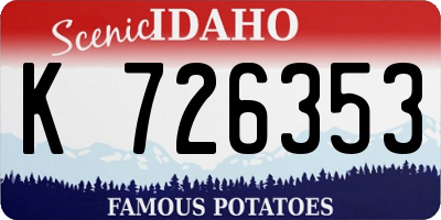 ID license plate K726353