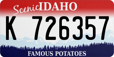 ID license plate K726357