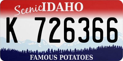 ID license plate K726366